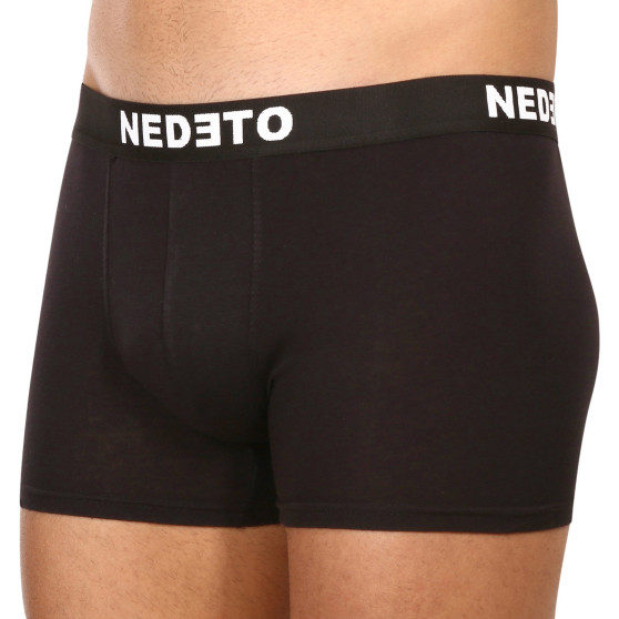 7PACK pánske boxerky Nedeto čierne (7NB001-brand)