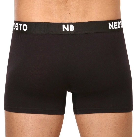 7PACK pánske boxerky Nedeto čierne (7NB001-brand)