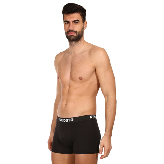 7PACK pánske boxerky Nedeto čierne (7NB001-brand)