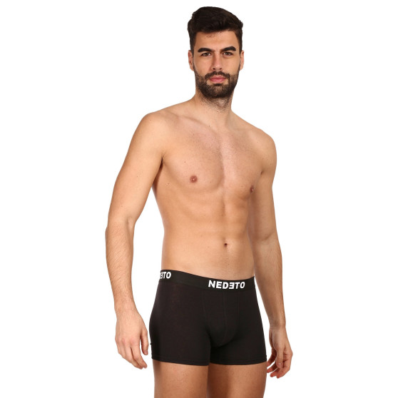 7PACK pánske boxerky Nedeto čierne (7NB001-brand)