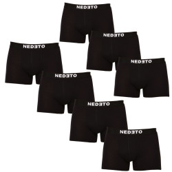 7PACK pánske boxerky Nedeto čierne (7NB001-brand)