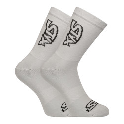 Ponožky Styx vysoké sivé s čiernym logom (HV1062)