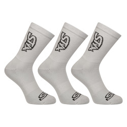3PACK ponožky Styx vysoké sivé (3HV1062)