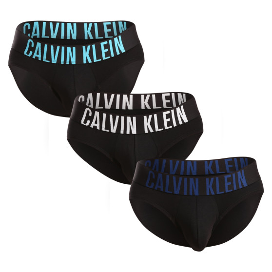 3PACK pánske slipy Calvin Klein čierné (NB3607A-LXT)