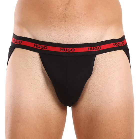 3PACK pánske jocksy HUGO čierné (50517882 001)