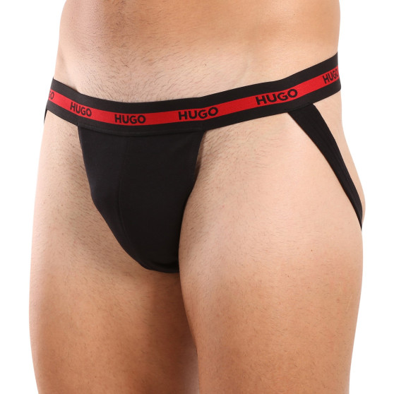 3PACK pánske jocksy HUGO čierné (50517882 001)