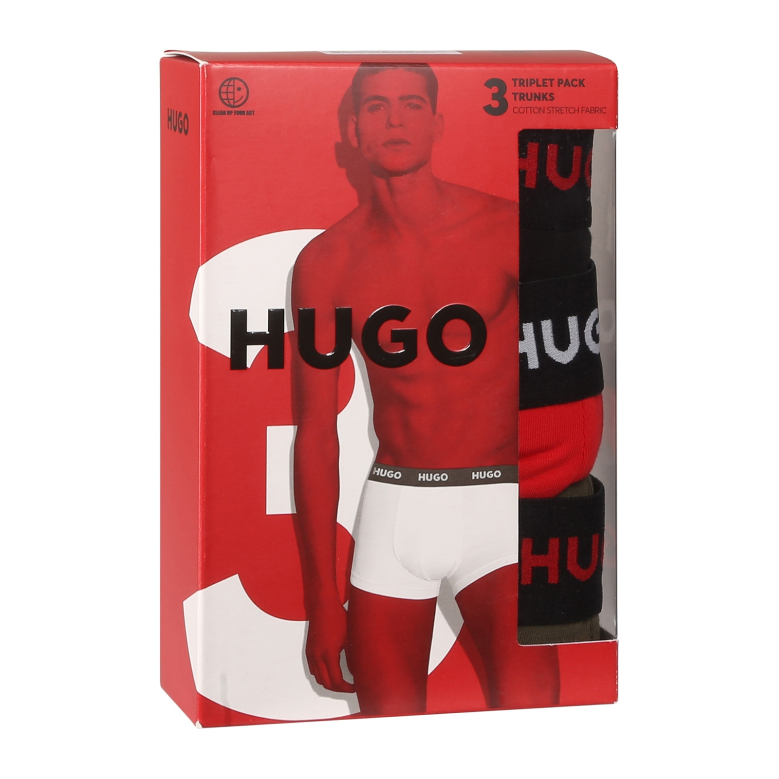 3PACK pánske boxerky HUGO viacfarebné (50517878 964) L, trenky.