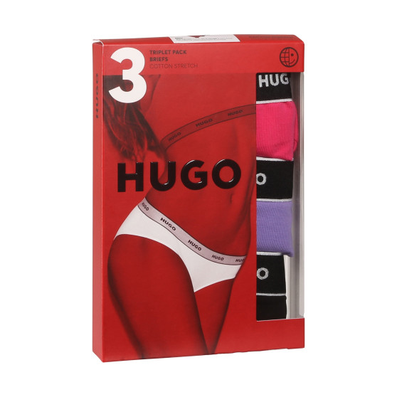 3PACK dámske nohavičky HUGO viacfarebné (50480157 962)