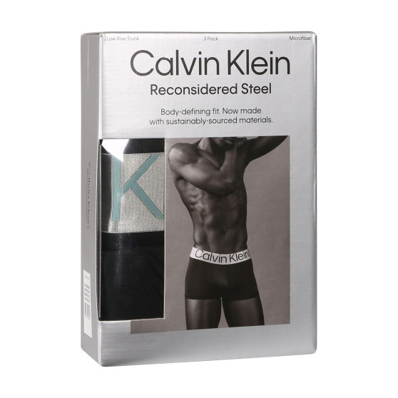 3PACK pánske boxerky Calvin Klein čierne (NB3074A-QTE)