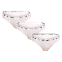 3PACK dámske nohavičky Calvin Klein biele (QD5207E-100)