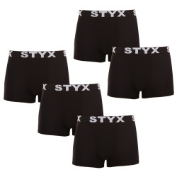 5PACK pánske boxerky Styx športová guma čierné (5G960)