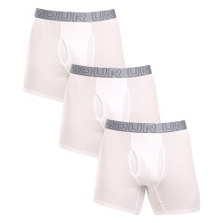 3PACK pánske boxerky Under Armour bielé (1383889 100)