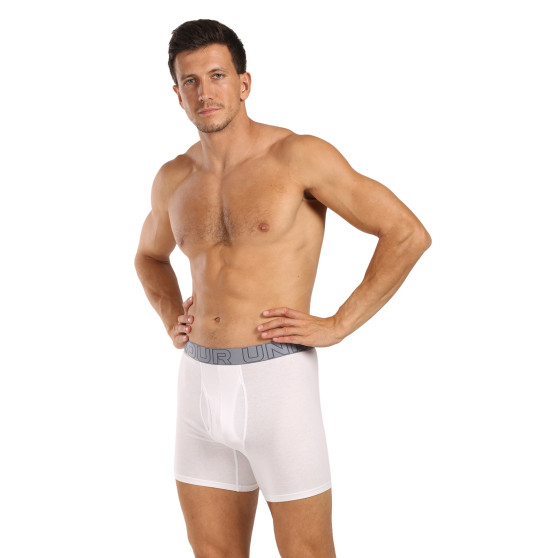 3PACK pánske boxerky Under Armour bielé (1383889 100)