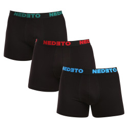 3PACK pánske boxerky Nedeto čierne (3NB003b)