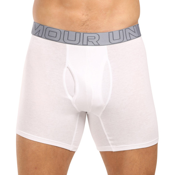 3PACK pánske boxerky Under Armour bielé (1383889 100)