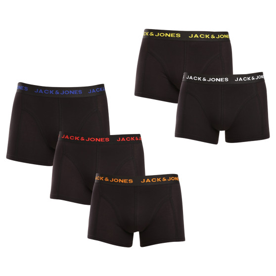 5PACK pánske boxerky Jack and Jones čierné (12242494)