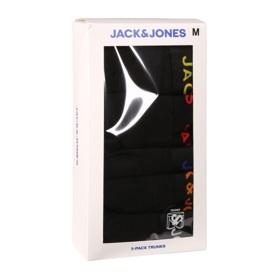 5PACK pánske boxerky Jack and Jones čierné (12242494)