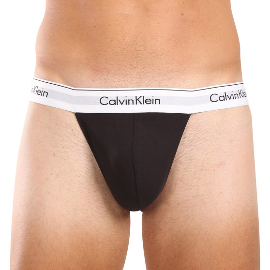 3PACK pánska tangá Calvin Klein čierná (NB3226A-001)