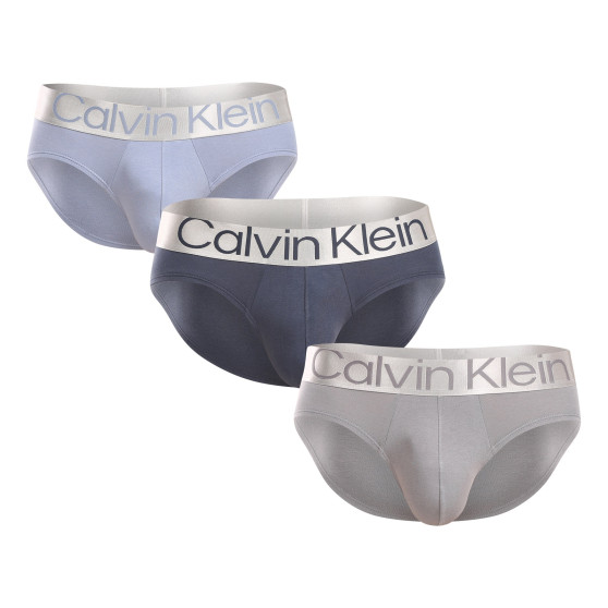 3PACK pánske slipy Calvin Klein viacfarebné (NB3129A-PZD)