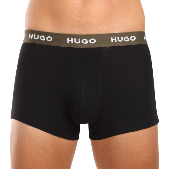 3PACK pánske boxerky HUGO čierné (50517878 988)