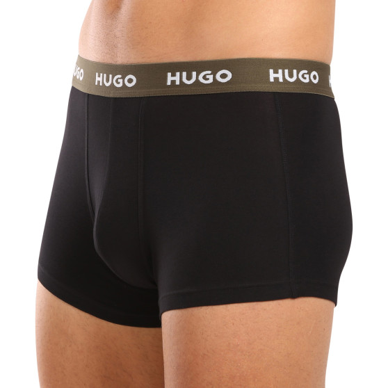 3PACK pánske boxerky HUGO čierné (50517878 988)