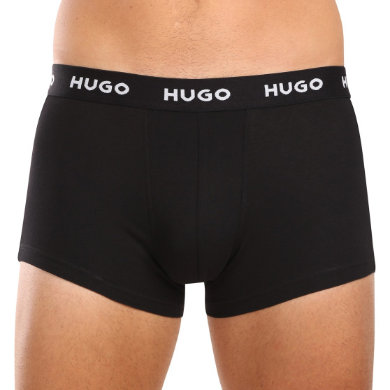 3PACK pánske boxerky HUGO čierné (50517878 988)