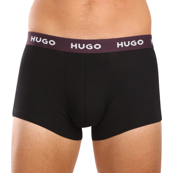 3PACK pánske boxerky HUGO čierné (50517878 988)