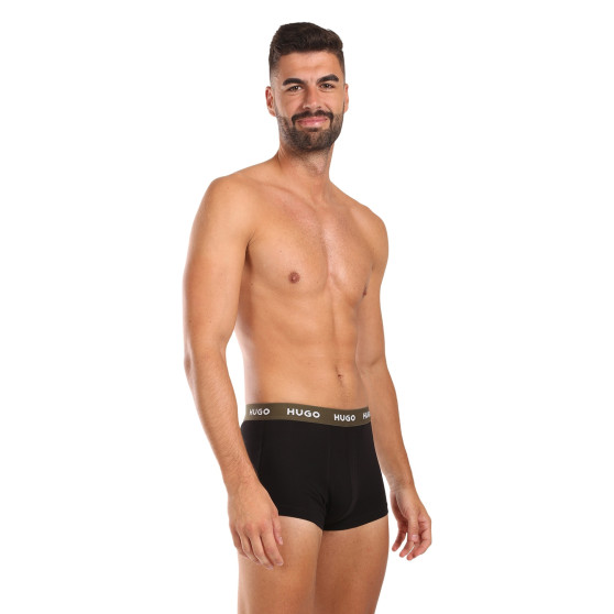 3PACK pánske boxerky HUGO čierné (50517878 988)