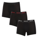 3PACK pánske boxerky HUGO čierné (50517886 991)