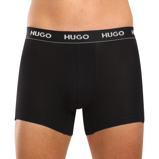 3PACK pánske boxerky HUGO čierné (50517886 991)