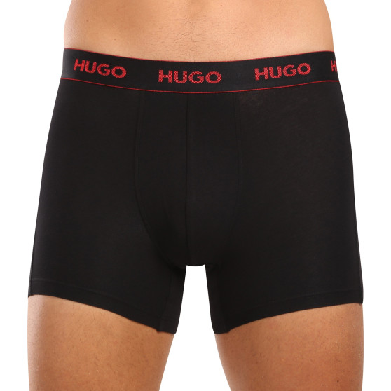 3PACK pánske boxerky HUGO čierné (50517886 991)