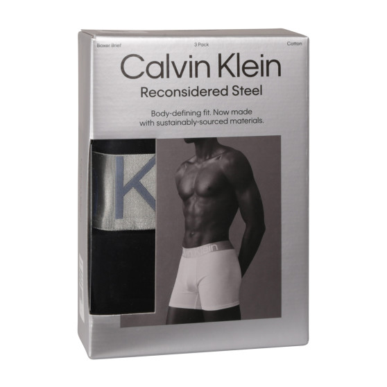 3PACK pánske boxerky Calvin Klein čierne (NB3131A-PZE)