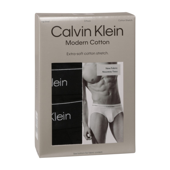 3PACK pánske slipy Calvin Klein čierné (NB3962A-TM6)