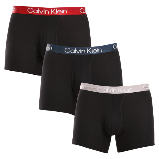 3PACK pánske boxerky Calvin Klein čierne (NB2971A-PZI)