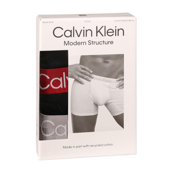 3PACK pánske boxerky Calvin Klein čierne (NB2971A-PZI)