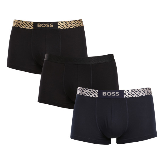 3PACK pánske boxerky BOSS čierné (50524525 984)