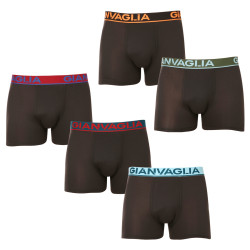 5PACK pánske boxerky Gianvaglia čierne (GVG-5010)